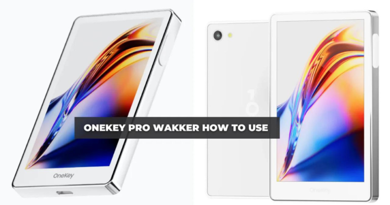 onekey pro wakker how to use